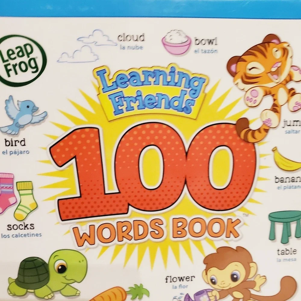 Leap Frog Learning Friends 100 Words Book English Spanish Works‎ See Video